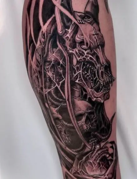Skull Based Anubis Tattoo