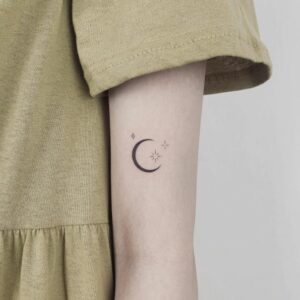 The Crescent Moon Tattoo Meaning With 50+ Amazing Images For Inspiration