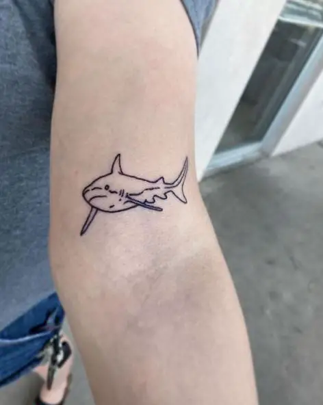 Small Shark Tattoo on the Hand