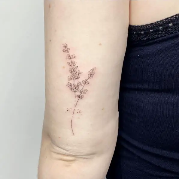Small Sprigs of Lavender Tattoo