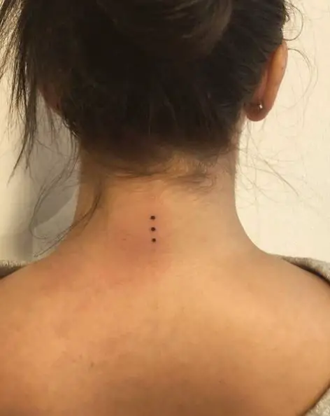 Small and Simple Three Dots Tattoo