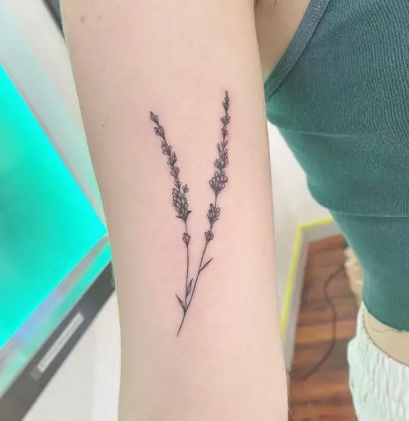 Some Strands of Lavender Tattoo