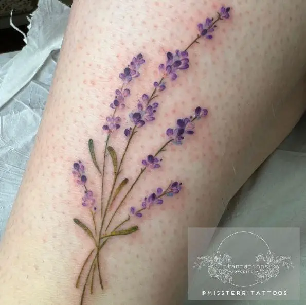 Sprig of Lavender Tattoo Piece