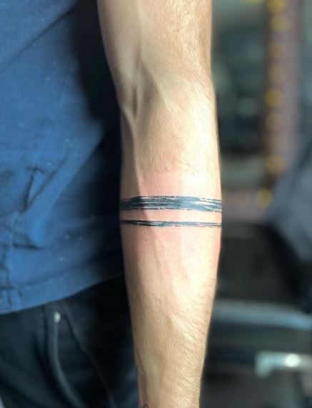 EesaRozita   Stroke Style Two Lines Tattoo 