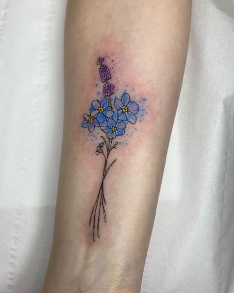 Sweet Floral Sprig Tattoo