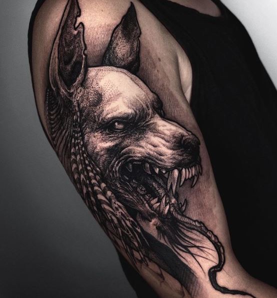 Egyptian God The Jackal Tattoo