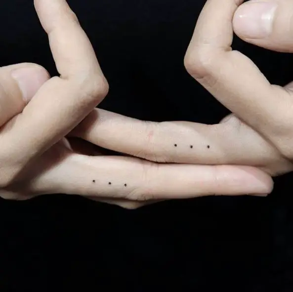 Three Dots Finger Tattoo