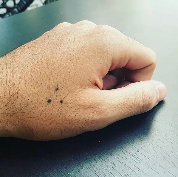 Three Dots Tattoo on Hands