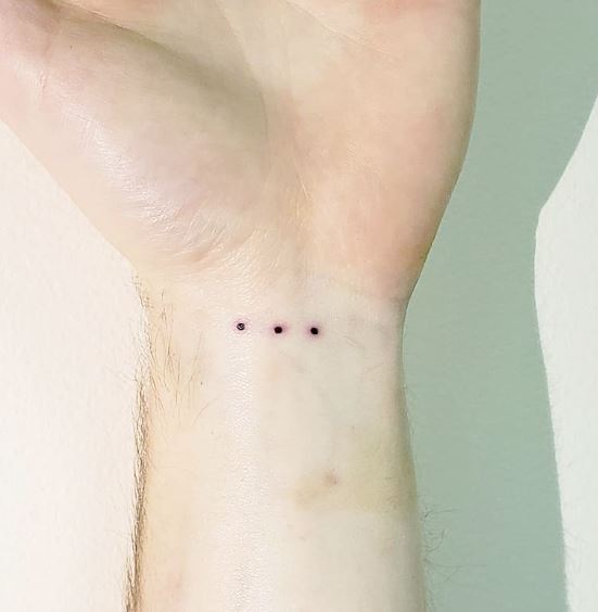 Three Dots Tattoo on Wrist