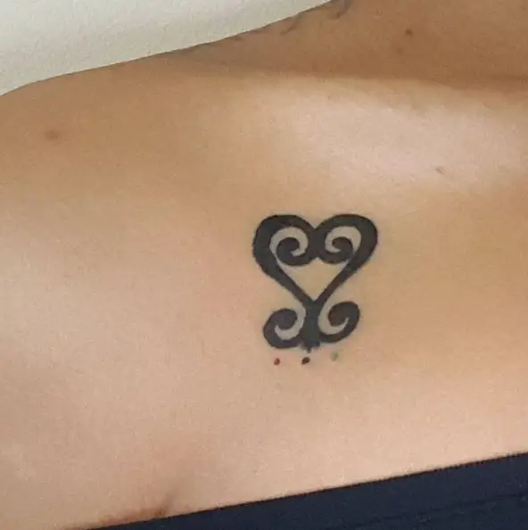 Three Dots Underneath Sankofa Tattoo