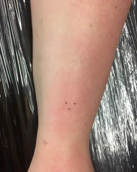 Three Little Dots Tattoo on Leg