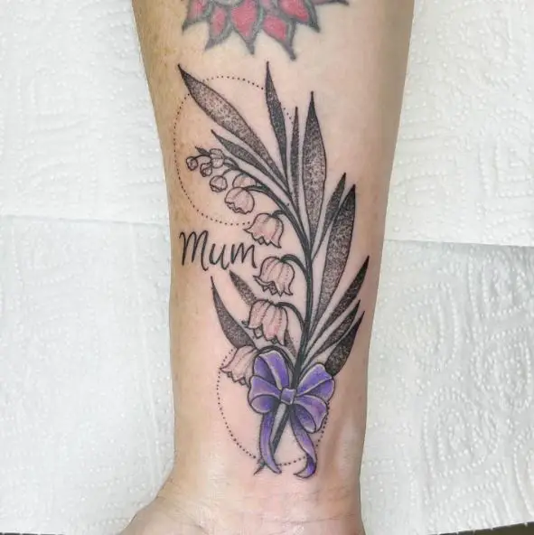 Tribute Tattoo Piece of Lily of Valley Flowers