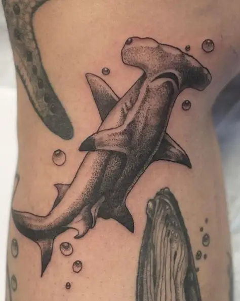 Underwater Hammerhead Shark Tattoo