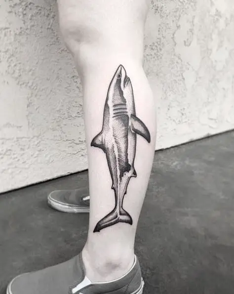 Orange Tiger Shark Temporary Tattoo | Swimming Designs by Custom Tags