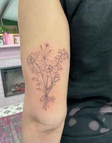 Wild Flower Bouquet Tattoo Piece