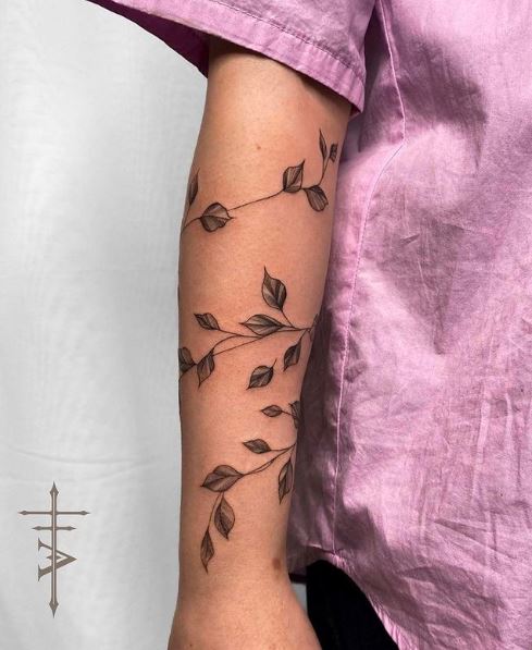 Wrapping Vine Forearm Tattoo