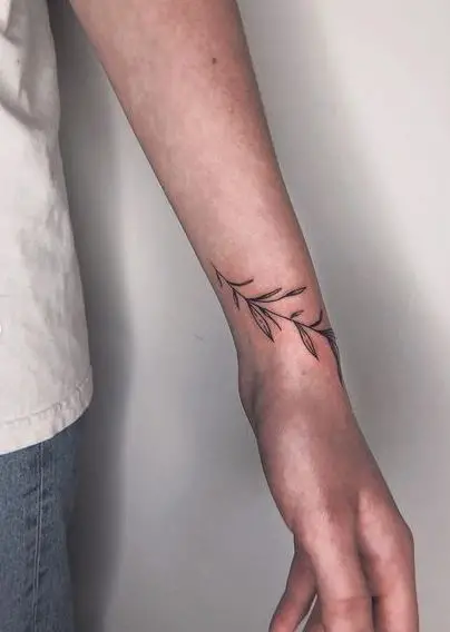 Wrapping Vine Wrist Tattoo