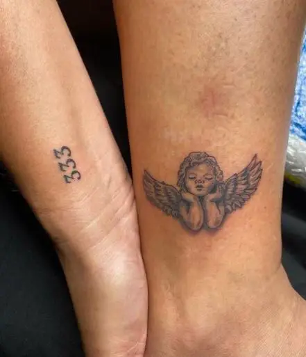 Angel and 333 Tattoo