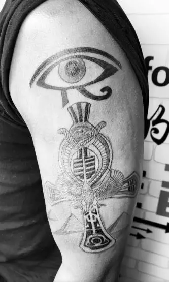 Pyramids and Ankh Arm Tattoo