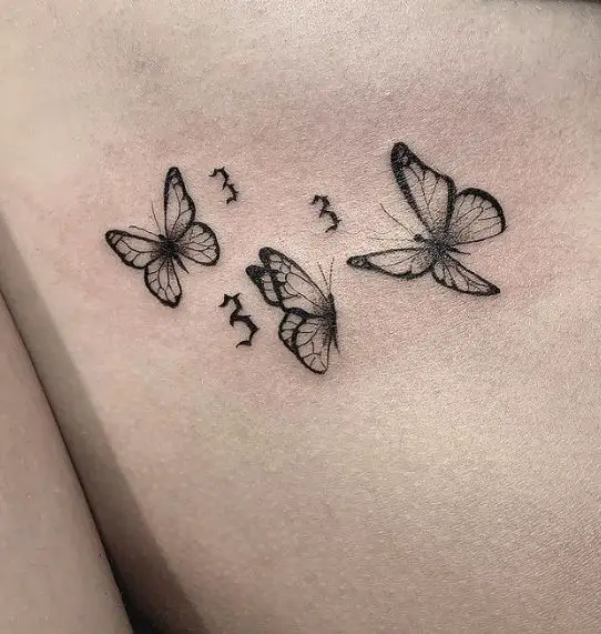 Black Butterflies and 333 Tattoo