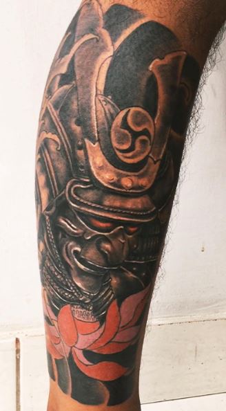 Shogun Samurai Leg Tattoo