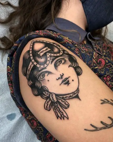 Ancient Queen of Hearts Tattoo Piece
