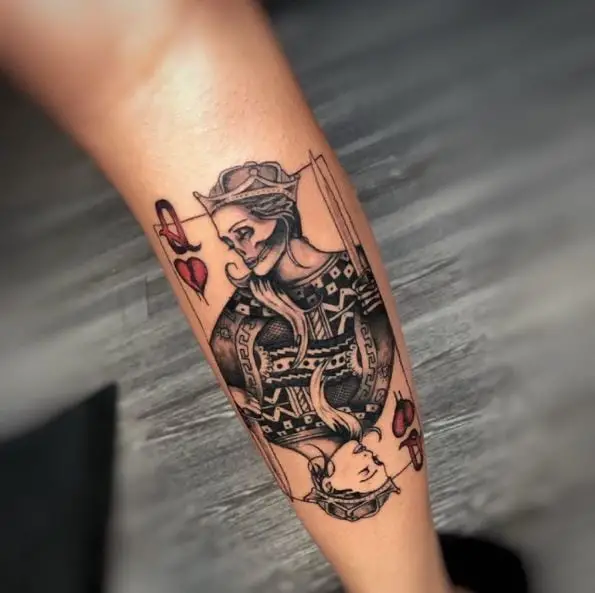 Devil Queen of Hearts Tattoo