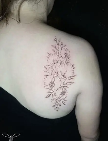 Gladioli and Orchids Tattoo