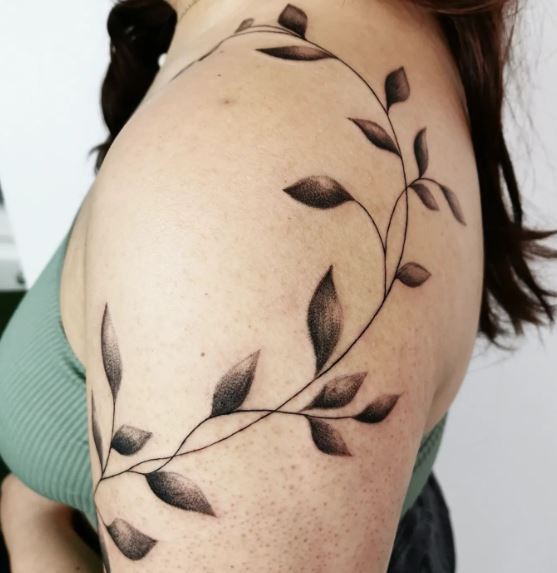 Leafy Vine Leaf Tattoo