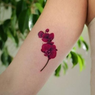 Orchid flowers tattoo by Nouvelle Rita  Post 25106