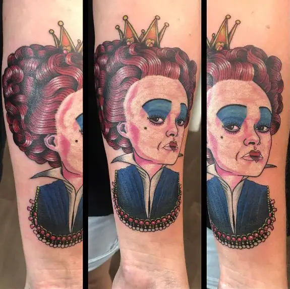 Queen of Hearts of Alice in Wonderland Tattoo Art