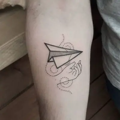 paper airplane tattoo  design ideas and meaning  WithTattocom