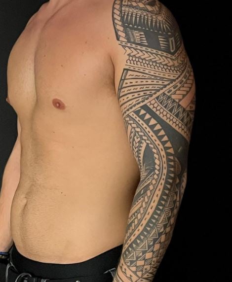 Samoan Symbols Arm Sleeve Tattoo