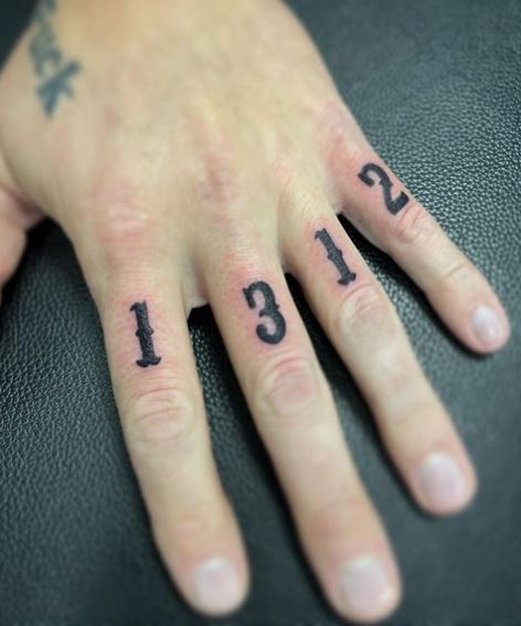 Black Bold 1312 Knuckles Tattoo