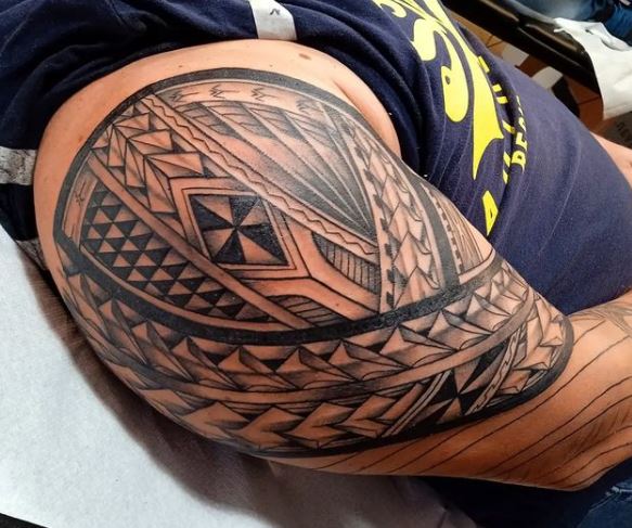 Samoan Ornament Arm Tattoo