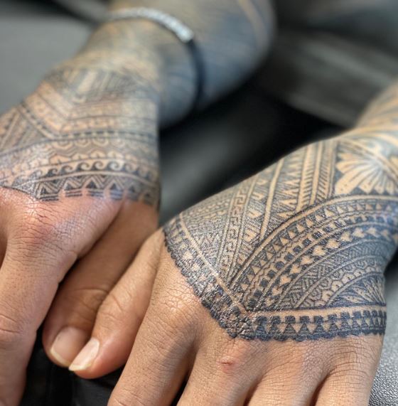 Samoan Ornament Hand Tattoo