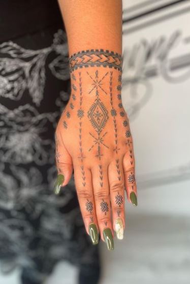 Samoan Symbols Hand Tattoo