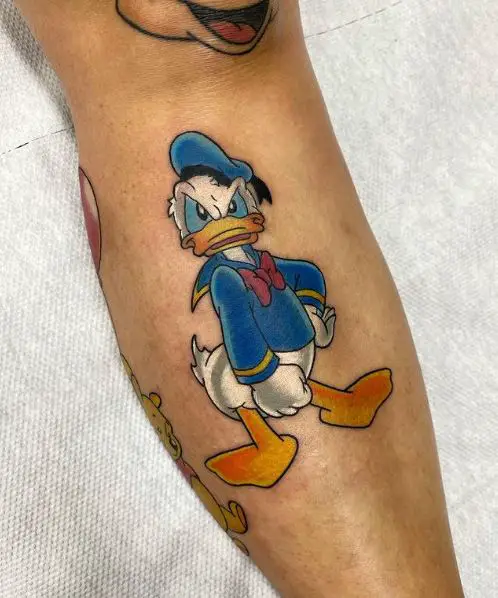 Angry Mood Donald Duck Tattoo