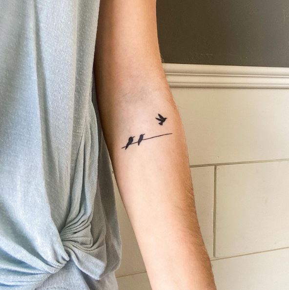 Black Birds Miscarriage Tattoo