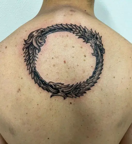 Celtic Dragon Ouroboros Tattoo