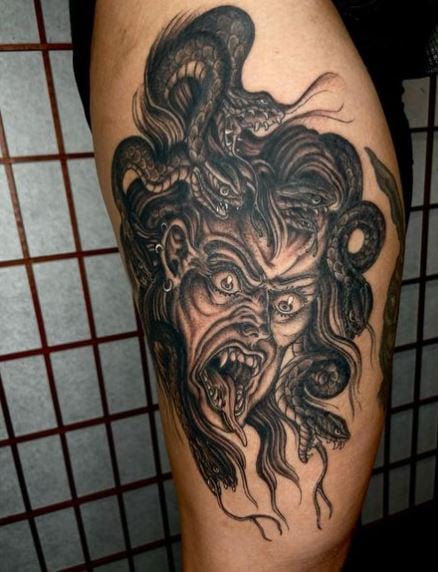 Demon Medusa Tattoo Piece