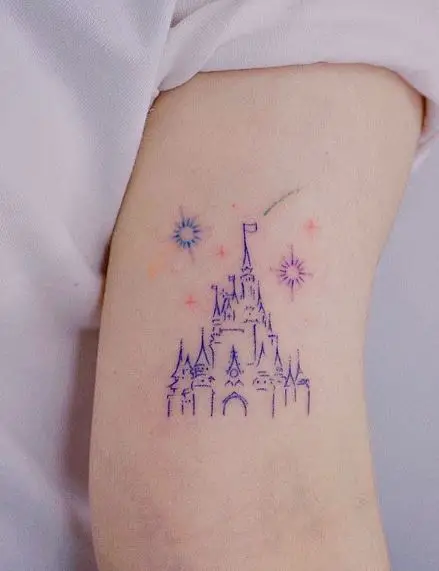 Disney Castle with Sparks Tattoo