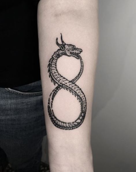 Dragon Ouroboros Infinity Tattoo