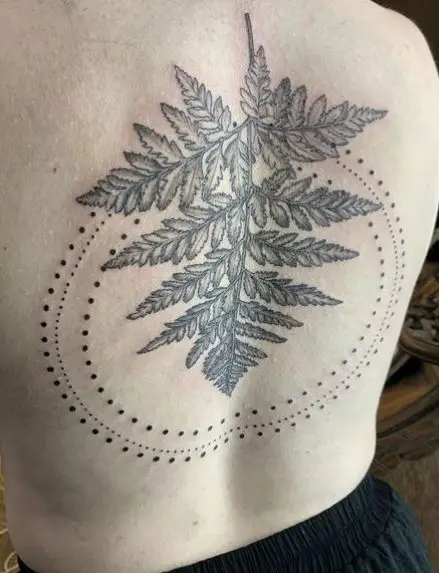 Fern Ornamental Back Tattoo
