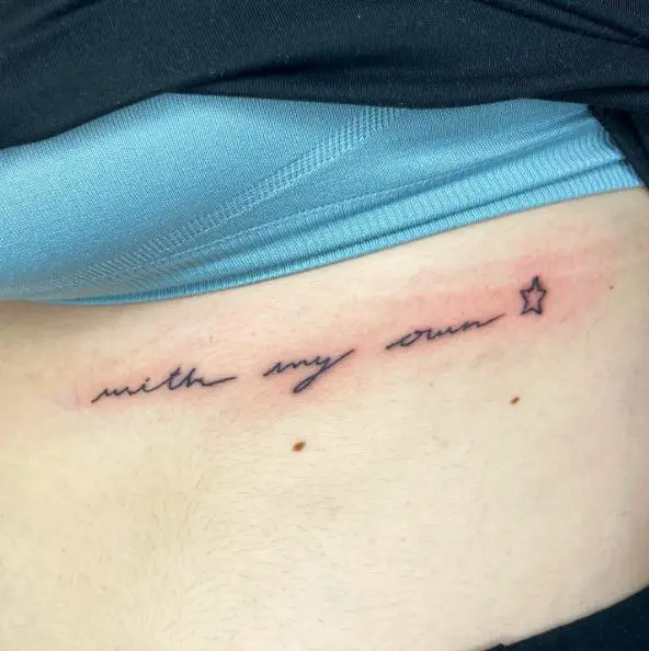 Fine Line Lettering Tattoo Piece
