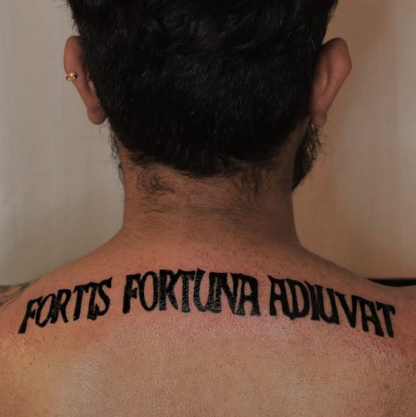 Fortis Fortuna Adiuvat John Wick inspired Back Quotation Tattoo