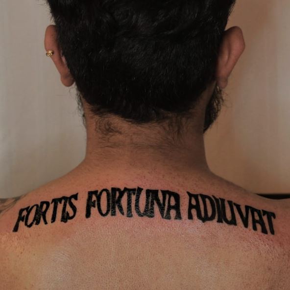 Fortes Fortuna Adiuvat  Rib Piece tattoo