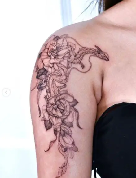 Haku Dragon Shoulder Tattoo Piece