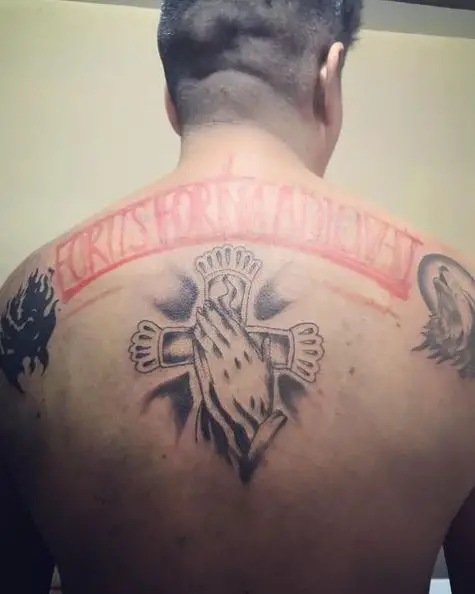 John Wick inspired Praying Hands and Wolf Tattoo