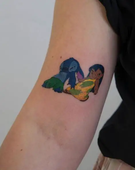 Lilo & Stitch Arm Tattoo